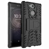 Dual Layer Rugged Tough Shockproof Case & Stand Sony Xperia XA2 - Black